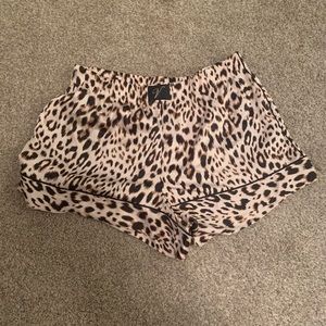 NWT Victoria’s Secret satin leopard shorts